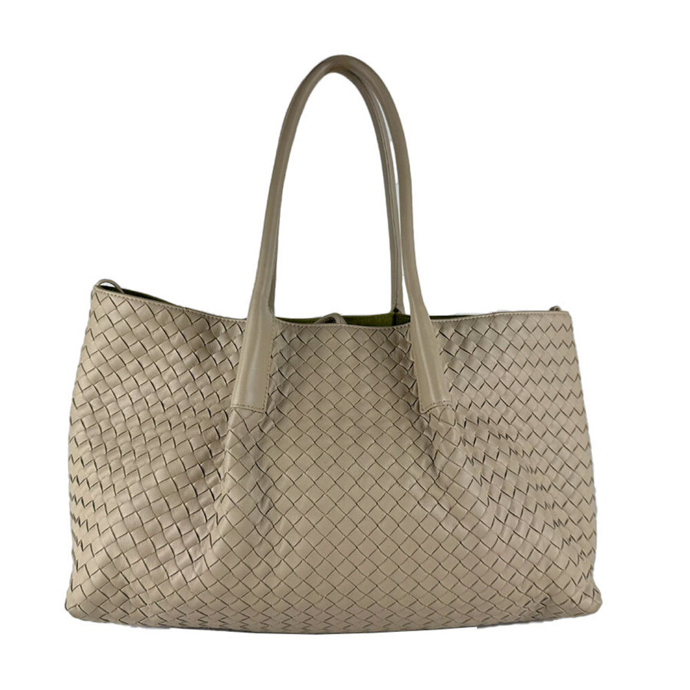Bottega Veneta handbag/tote bag, Intrecciato leather, beige, men's/women's, z...